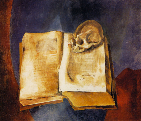 a-skull-on-the-open-book