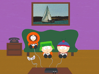 south park playing games